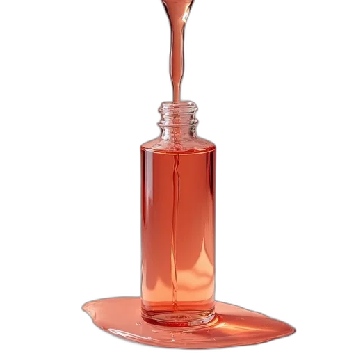 bottle, 3d render, rose, gold transparent PNG cut-out