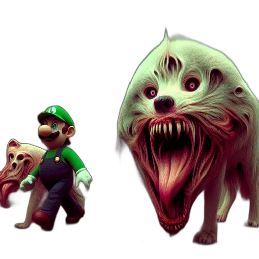creature, mask, concept art, 3d render transparent PNG cut-out