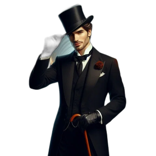 staff, hat, concept art, 3d render transparent PNG cut-out