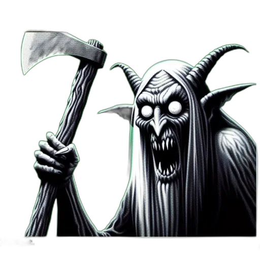 staff, creature, weapon, mask transparent PNG cut-out