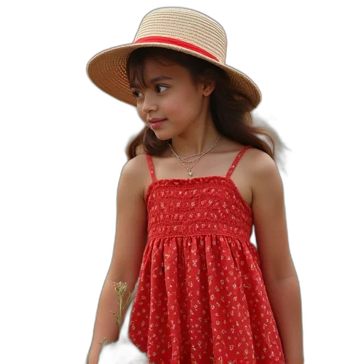 hat, dress, 3d render, photorealistic transparent PNG cut-out