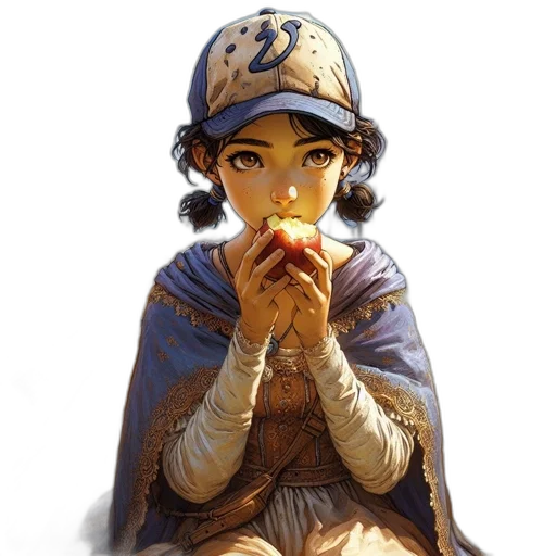 food, staff, face, jewelry transparent PNG cut-out