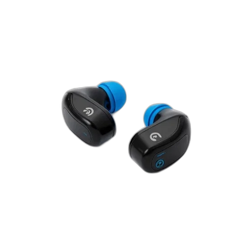 pair, black, wireless, earbuds transparent PNG cut-out