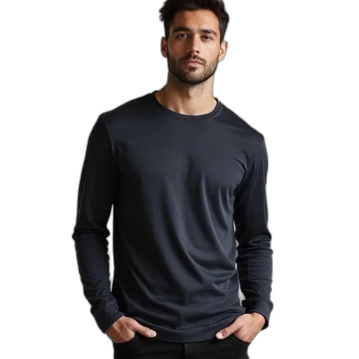 jacket, monochrome, dark, mens transparent PNG cut-out