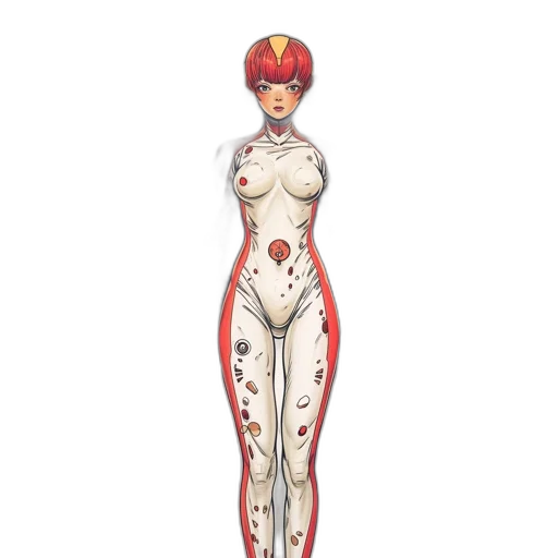 dress, jewelry, staff, robot transparent PNG cut-out