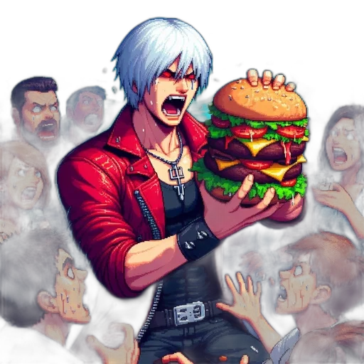 food, pixel art, concept art, comic book art transparent PNG cut-out