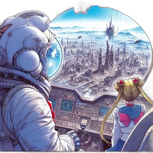 robot, concept art, comic book art, anime transparent PNG cut-out