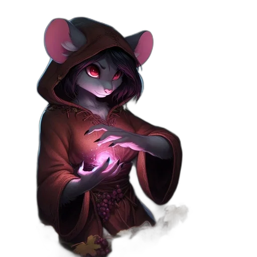 staff, hat, creature, jacket transparent PNG cut-out