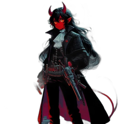 staff, jacket, mask, weapon transparent PNG cut-out
