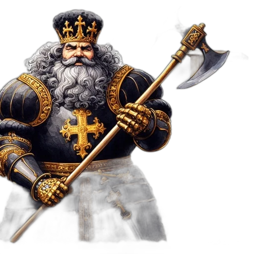 crown, sword, staff, fantasy art transparent PNG cut-out