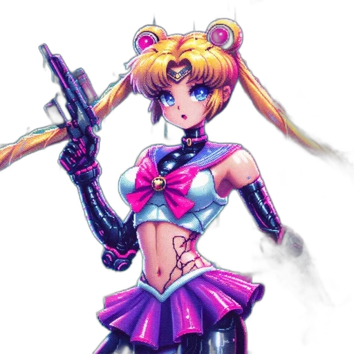 weapon, anime, concept art, cyberpunk transparent PNG cut-out