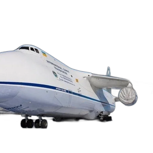large, white, airplane, blue transparent PNG cut-out