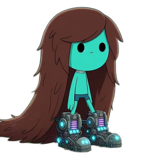 robot, hair, creature, shoes transparent PNG cut-out