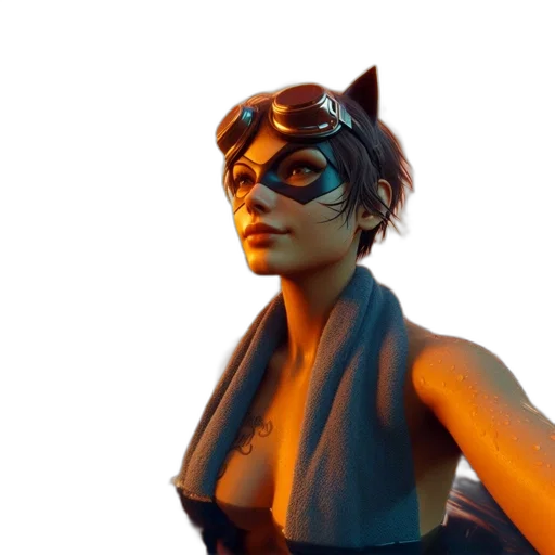 mask, concept art, 3d render, comic book art transparent PNG cut-out