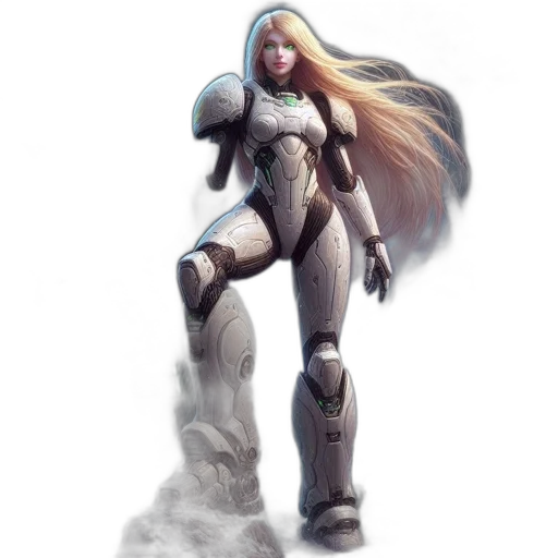 robot, concept art, fantasy art, 3d render transparent PNG cut-out