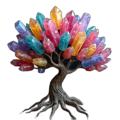tree, jewelry, crown, staff transparent PNG cut-out