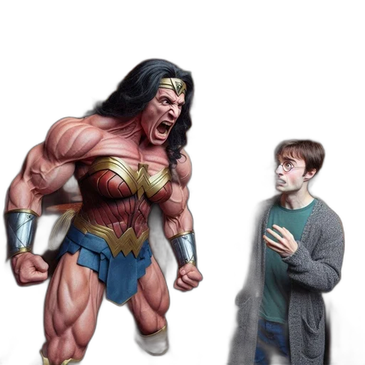 comic book art, concept art, fantasy art, 3d render transparent PNG cut-out