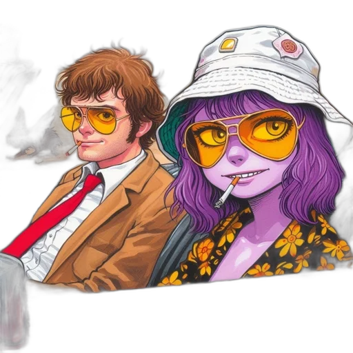 jacket, concept art, comic book art, watercolor transparent PNG cut-out