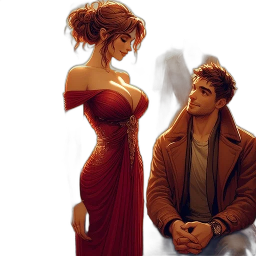dress, jacket, concept art, fantasy art transparent PNG cut-out