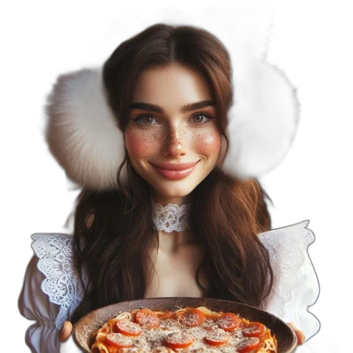 food, face, dress, crown transparent PNG cut-out