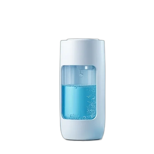 bottle, 3d render, blue, water transparent PNG cut-out