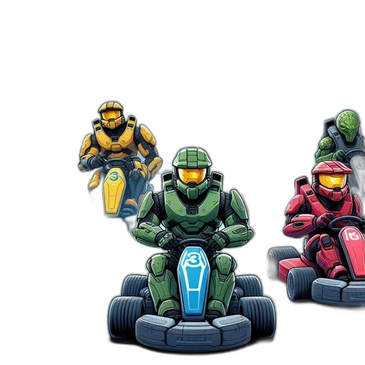 concept art, 3d render, pixel art, group transparent PNG cut-out