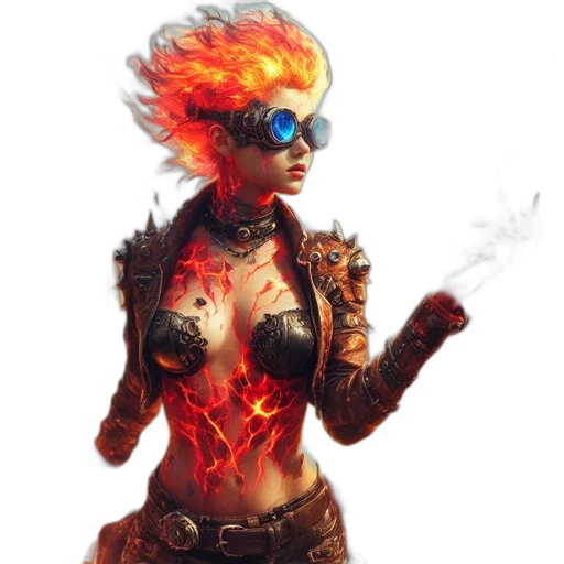 concept art, fantasy art, cyberpunk, comic book art transparent PNG cut-out