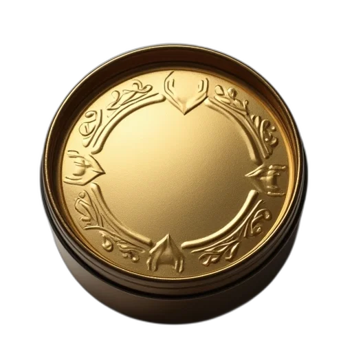 jewelry, 3d render, golden, round transparent PNG cut-out
