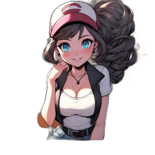 hat, staff, face, dress transparent PNG cut-out