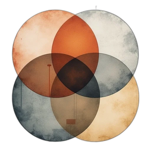 umbrella, concept art, 3d render, earth tones transparent PNG cut-out