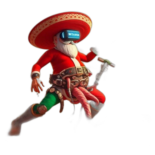 staff, hat, weapon, robot transparent PNG cut-out