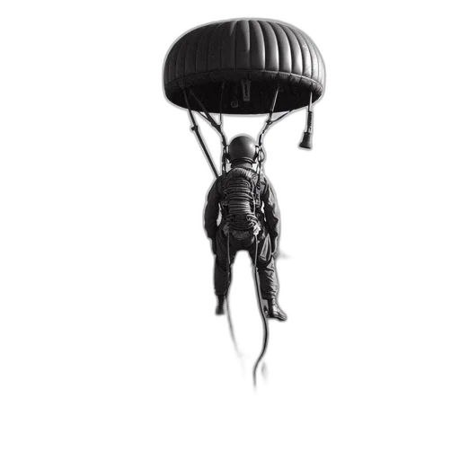umbrella, concept art, 3d render, person transparent PNG cut-out