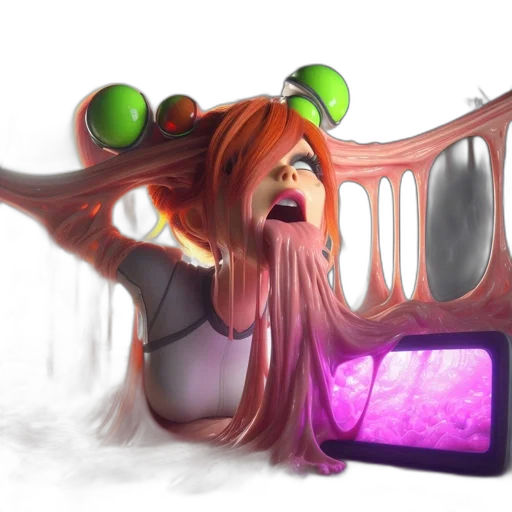 creature, concept art, fantasy art, cyberpunk transparent PNG cut-out