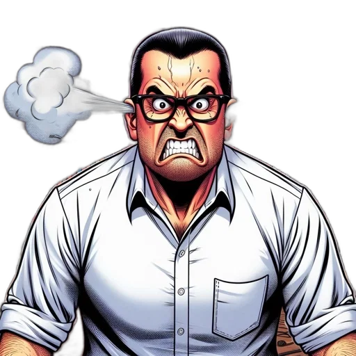 face, staff, comic book art, cartoon transparent PNG cut-out