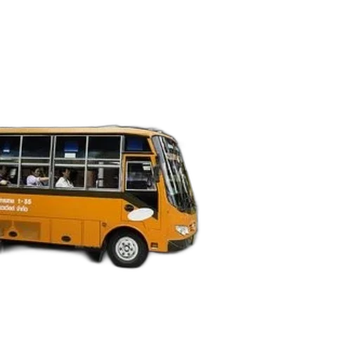 car, 3d render, orange, bus transparent PNG cut-out