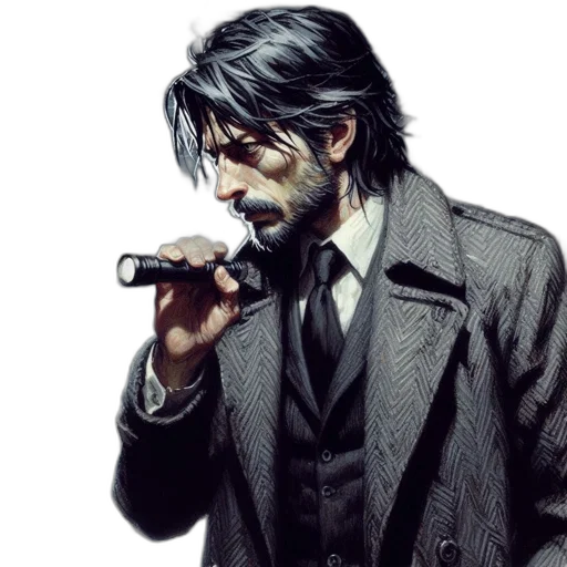 face, staff, mask, comic book art transparent PNG cut-out