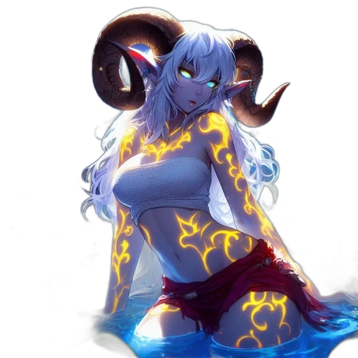 dragon, staff, dress, fantasy art transparent PNG cut-out