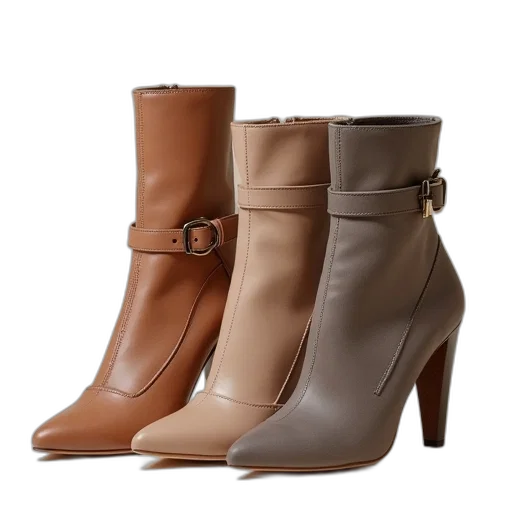 shoes, earth tones, two, heels transparent PNG cut-out