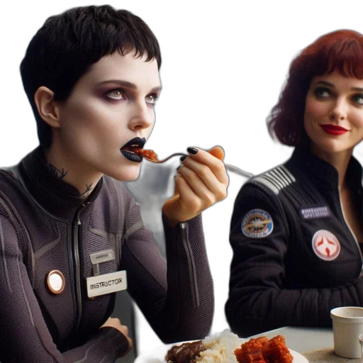 concept art, photorealistic, outer space, cafeteria-like transparent PNG cut-out