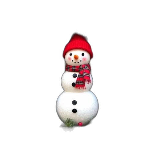 pixel art, 3d render, christmas, snowman transparent PNG cut-out