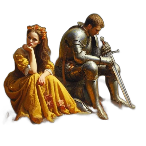 sword, oil painting, fantasy art, concept art transparent PNG cut-out