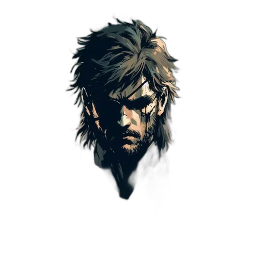face, mask, hair, jacket transparent PNG cut-out