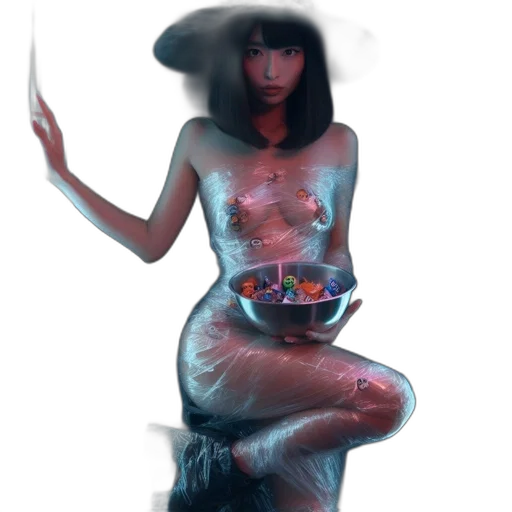 dress, creature, jewelry, concept art transparent PNG cut-out