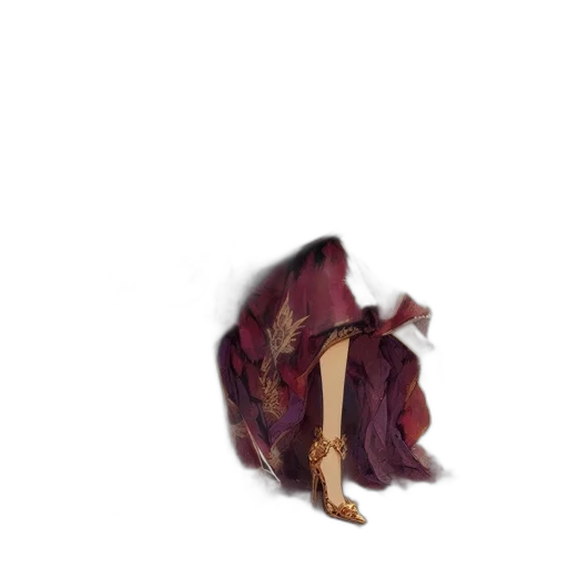 dragon, creature, dress, hair transparent PNG cut-out
