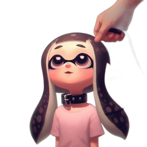 hair, mask, weapon, staff transparent PNG cut-out