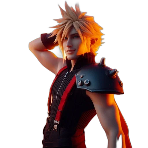 jacket, staff, 3d render, concept art transparent PNG cut-out