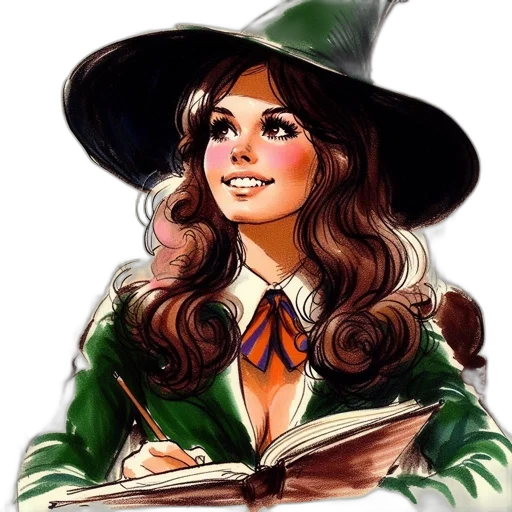 hat, comic book art, fantasy art, watercolor transparent PNG cut-out