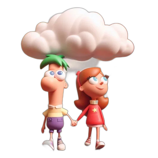 umbrella, hat, 3d render, concept art transparent PNG cut-out