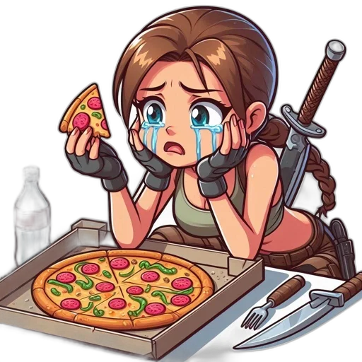food, weapon, pixel art, comic book art transparent PNG cut-out