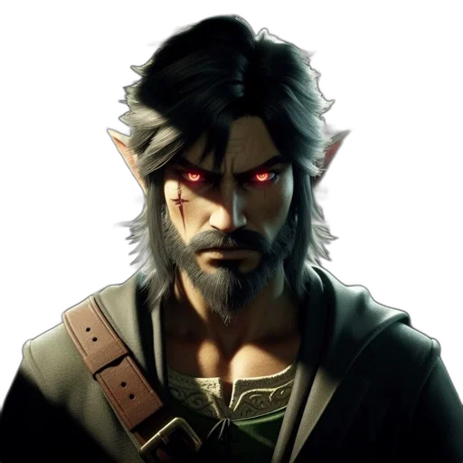 face, dragon, staff, fantasy art transparent PNG cut-out